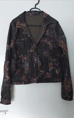 Spijkerjasje 42  2-zijdig draagbaar groen en zwart dessin, Ophalen of Verzenden, Zo goed als nieuw, Groen, Jasje