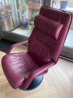 Lederen relax fauteuil, Huis en Inrichting, Fauteuils, Ophalen, Minder dan 75 cm, 50 tot 75 cm