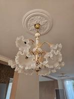 Klassieke kroonluchter met glazen kappen, Huis en Inrichting, Ophalen, Gebruikt, Glas, Klassiek