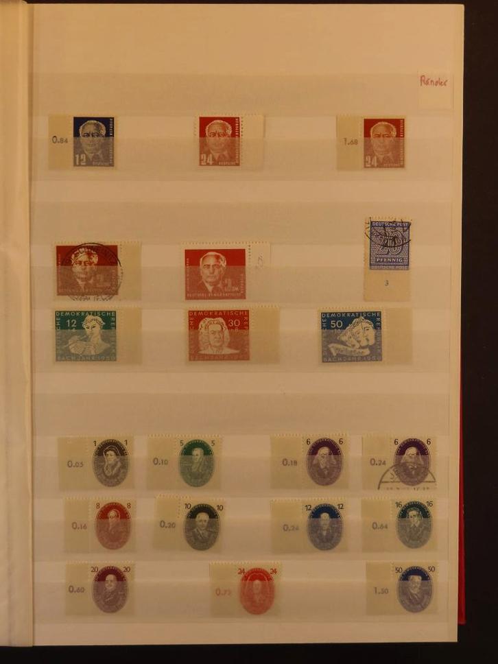 DDR - RANDJES/RANDTEKSTEN etc - interessant kavel (E14) 1/3, Postzegels en Munten, Postzegels | Volle albums en Verzamelingen