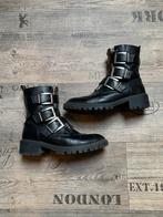 Zwarte biker boots met rits, Kleding | Dames, Schoenen, Verzenden, Zwart, Lage of Enkellaarzen, Gedragen