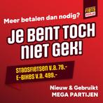 GROOTSTE AANBOD stadsfietsen en e-bikes nu al va 79 euro!, Niet ingevuld, Zo goed als nieuw, Niet ingevuld, Niet ingevuld
