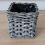 Vierkante greywash rieten mand voor tuin of balkon, Overige materialen, Tuin, Vierkant, Ophalen of Verzenden