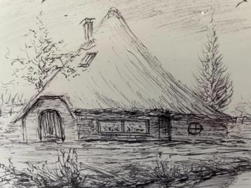 D272 Lijst met Tekening Boerderij Jan van Aalderen beschikbaar voor biedingen