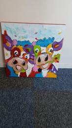 Olieverf Schilderij Koeien maat 50 x 50 cm, Ophalen