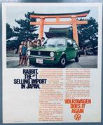 VOLKSWAGEN GOLF 1977 vintage ADVERTENTIE Japan Rabbit Car, Verzamelen, Auto's, Gebruikt, Ophalen of Verzenden