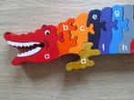 Educatief Houten Speelgoed Krokodil- Leerzaam- Puzzel ABCDEF, Ophalen of Verzenden, Zo goed als nieuw, Puzzelen