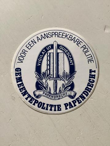 Sticker Gemeentepolitie Papendrecht beschikbaar voor biedingen