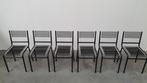 6 zwarte Sandows Rene Herbst bauhaus design stoelen, Huis en Inrichting, .., Gebruikt, Twee, Zwart