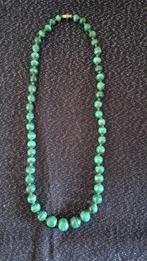 prachtige malachiet ketting, Ophalen of Verzenden, Gebruikt, Groen, Steen of Mineraal