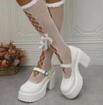NIEUW Witte plateau schoenen dames Mary Jane feest maat 40, Wit, Ophalen of Verzenden, Sneakers of Gympen, Zo goed als nieuw