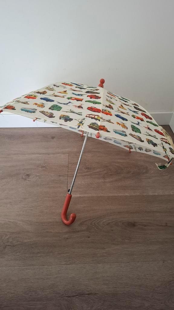 Leuke Paraplu met Voertuigen Print, Sieraden, Tassen en Uiterlijk, Paraplu's, Zo goed als nieuw, Overige kleuren, Ophalen of Verzenden