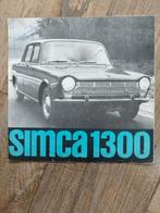 Simca 1300 Brochure - Origineel 1963, Zo goed als nieuw, Overige merken, Simca, Ophalen of Verzenden