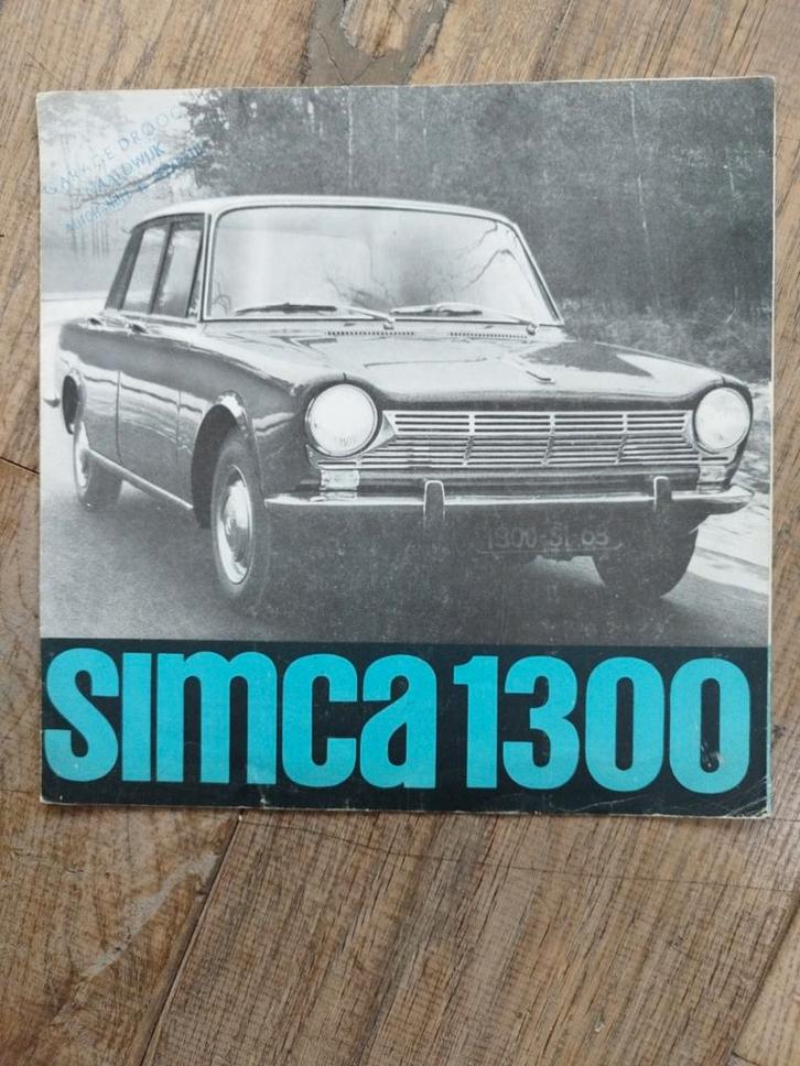 Simca 1300 Brochure - Origineel 1963, Boeken, Auto's | Folders en Tijdschriften, Zo goed als nieuw, Overige merken, Ophalen of Verzenden