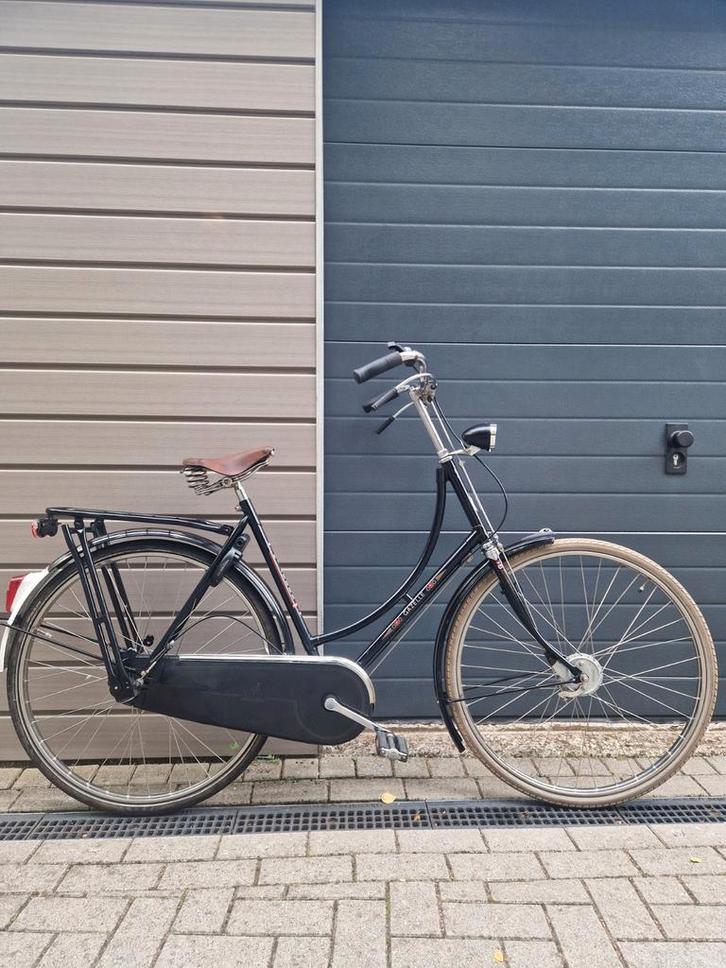 Gazelle tour populair damesfiets 28 inch zwart, Fietsen en Brommers, Fietsen | Oldtimers, 55 tot 59 cm, Ophalen