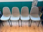 Grijze eerkamerstoelen, zo goed als nieuw (set van 4), Huis en Inrichting, Stoelen, Ophalen, Zo goed als nieuw, Vier, Stof