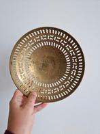 Messing schaal plateau wandbord brass, Ophalen of Verzenden