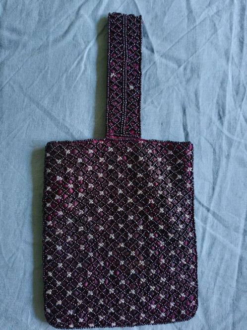 Retro Art Deco MNG tas met kraaltjes geborduurd avondtasje, Sieraden, Tassen en Uiterlijk, Tassen | Damestassen, Zo goed als nieuw