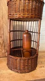 Rieten flessenmand, barmand, Mand, Rond, Ophalen of Verzenden, Zo goed als nieuw