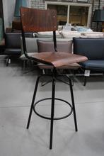 3 x barstoel barkruk Susy metaal hout old school draaibaar, Ophalen, 60 tot 90 cm, Zo goed als nieuw, 3 krukken