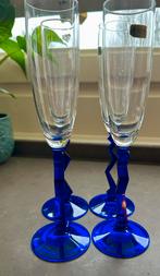 Schott Zwiesel ZickZack Memphis-stijl champagneglazen blauw, Verzamelen, Ophalen of Verzenden, Zo goed als nieuw, Overige typen