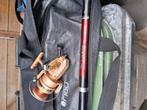 Telescoop hengel met daiwa, Watersport en Boten, Hengelsport | Algemeen, Ophalen of Verzenden, Zo goed als nieuw, Molen