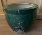 Vintage plantenpot groot (gold Imari) groen / afbeelding, Ophalen, Zo goed als nieuw