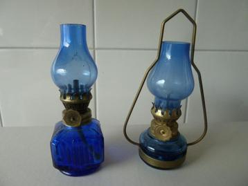 2 mini olielampjes - Blauw beschikbaar voor biedingen