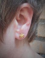 18 karaat gouden massieve modernist oorknoppen nr.005, Sieraden, Tassen en Uiterlijk, Antieke sieraden, Verzenden, Goud, Oorbellen