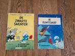 Oude druk stripboeken De zwarte Smurfen, De Ruimtesmurf, Stripboek, Gebruikt, Ophalen of Verzenden