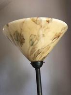 Vloerlamp(en) met gemarmerde kap artdeco stijl inclusief, Huis en Inrichting, Lampen | Vloerlampen, Ophalen, Gebruikt, Artdeco-stijl vintage