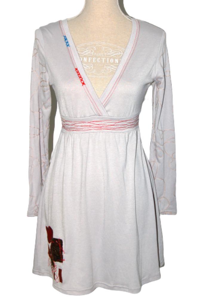 Nieuw Chokolate jurkje, jurk, grijs, Mt. M, Kleding | Dames, Jurken, Nieuw, Maat 38/40 (M), Overige kleuren, Boven de knie, Verzenden