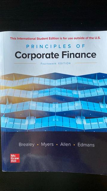 Principles of Corporate Finance - Brealey Myers Allen Edmans beschikbaar voor biedingen