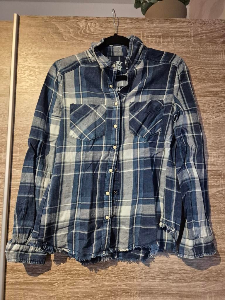 Tripper Jeans Blauw Geruit Blouse Maat S, Blauw, Tripper Jeans, Ophalen of Verzenden, Zo goed als nieuw