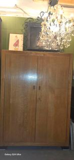 Antieke Amsterdamse School Legkast artdeco, Ophalen, 100 tot 150 cm, 150 tot 200 cm, Met deur(en)