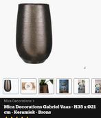 Bronzen vaas - Mica Decorations Gabriel, Huis en Inrichting, Ophalen, Overige kleuren, Aardewerk of Porselein, Nieuw