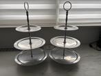 Te koop: Set etageres met drie lagen., Ophalen, Gebruikt