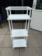 Ikea stellingkast badkamer of voorraadhok wit metaal, Ophalen, Zo goed als nieuw