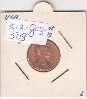 S12-G09-0509 Verenigde Staten 1 cent 1989  KM# 201b UNC   beschikbaar voor biedingen