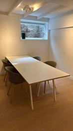 Set Hay loop stand tafel en 4 About a chair stoelen, Huis en Inrichting, Ophalen, Gebruikt, Rechthoekig, 50 tot 100 cm