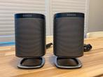 Zwarte sonos play 1 speakerset + flexson tafelstand, Onbekend, Ophalen of Verzenden, Zo goed als nieuw, Sonos