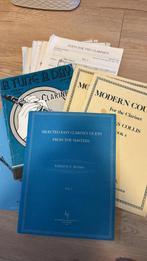 Diverse Klarinet Lesboeken en Muziek, Gebruikt, Klassiek, Les of Cursus, Ophalen of Verzenden