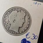 halve dollar 1892 Amerika, Postzegels en Munten, Munten | Amerika, Verzenden, Noord-Amerika, Losse munt, Zilver