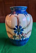 Vintage Vaas Jumbo Gouda - Decor 'Irisée' - Handgeschilderd, Ophalen of Verzenden