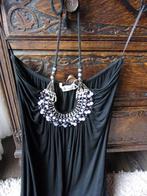 ZWART JURKJE JUS DE FRAISE MET KRALEN BOVENRAND/STRETCH, JUS DE FRAISE, Zwart, Zo goed als nieuw, Boven de knie