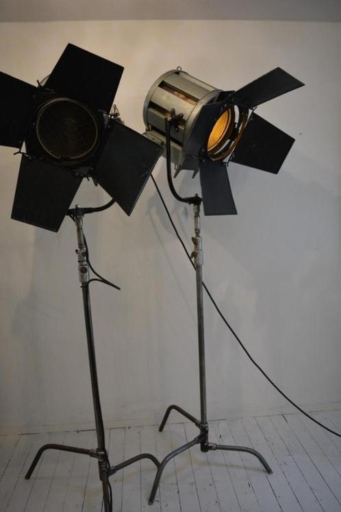 NOS studio lampen, Huis en Inrichting, Lampen | Vloerlampen, Gebruikt, Minder dan 100 cm, Glas, Metaal, Ophalen