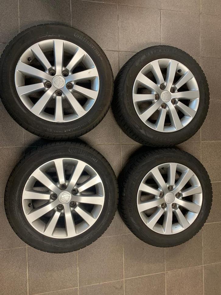 Winterwielen set, Honda Civic IMA  steek 5 x 114.3, Auto-onderdelen, Banden en Velgen, Banden en Velgen, Winterbanden, 16 inch