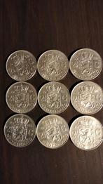 9 x zilveren rijksdaalders Juliana 1959-1962, Postzegels en Munten, Munten | Nederland, Ophalen of Verzenden, Koningin Juliana