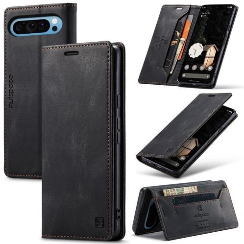 Luxe Flip Case met Kaarthouder voor Pixel 9 / 9 Pro _ Zwart, Telecommunicatie, Mobiele telefoons | Hoesjes en Frontjes | Overige merken