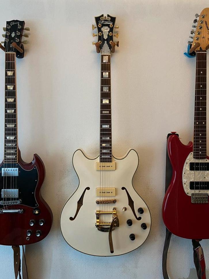 D’Angelico Shorline DC Excel 2017, Muziek en Instrumenten, Snaarinstrumenten | Gitaren | Elektrisch, Zo goed als nieuw, Hollow body